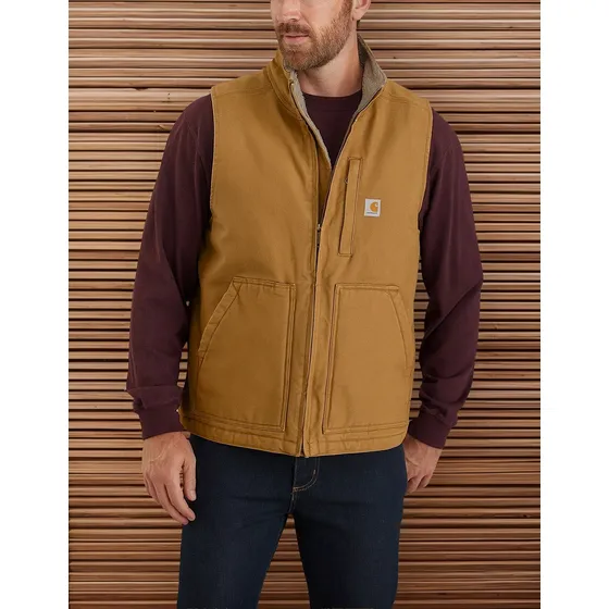 Chaleco De Sherpa Para Hombres Talla Mediana Cuello Redondo