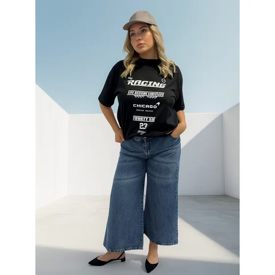 Pantalón Jean Rígido Dama Tiro Alto T/especial Saenz