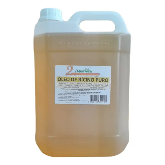 Óleo De Rícino 100% Vegetal - Galão 5 Litros
