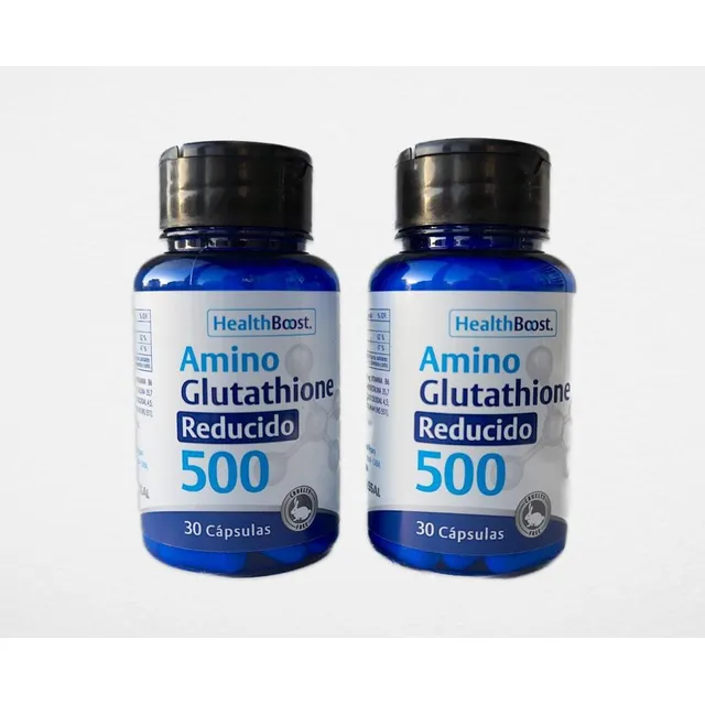 2 X Amino Glutathione 500mg 30 Caps Veganas 100g Nootrópico