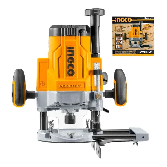 Ruteadora Fresadora 2200w Industrial Ingco Madera Canteadora