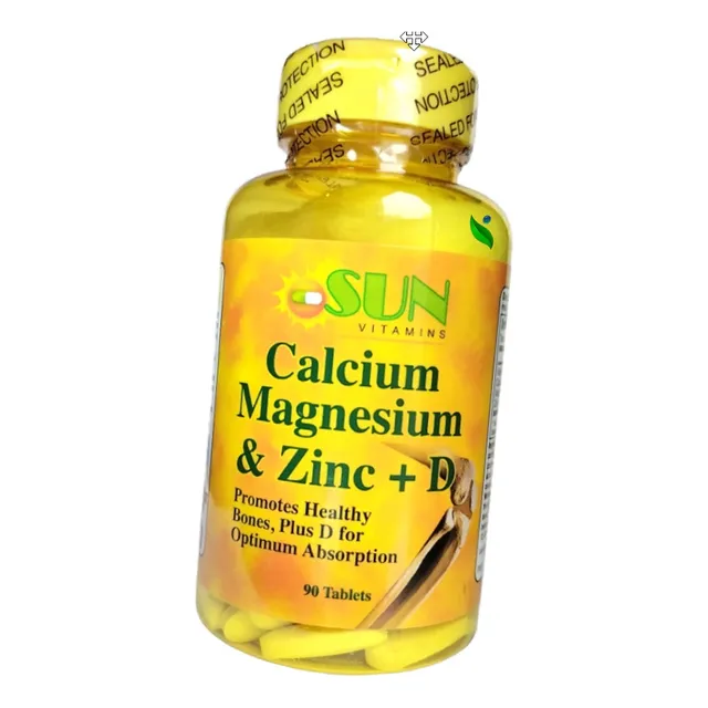 Calcio Magnesio Zinc Vitamina D3 - 90 Tabletas - Americano