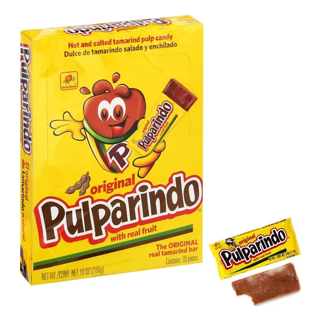 Caja 20 Dulces Mexicanos Pulparindo Tamarindo Sabor Original