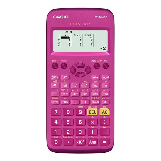 Casio FX-82LAX-PK-W-D Calculadora Cientifica 275 Func - Color Rosa