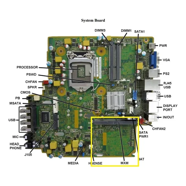Tarjeta Madre Elite Para Hp 8300 #657095-001, Original Usada