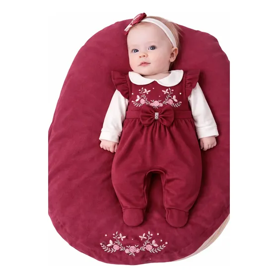Saída Maternidade Menina Aurora 04 Peças Roupas De Bebê