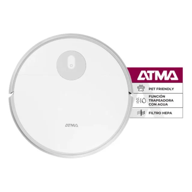 Aspiradora Robot Atma Atar21c1pi - Trapeadora - Anti-choque Color Blanco