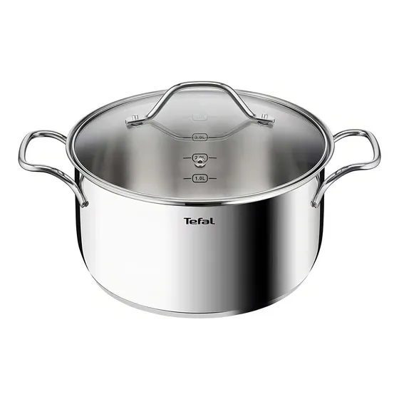 Olla 24 Cm/ 5 L Acero Inoxidable 18/10 Inducción Tefal T-fal