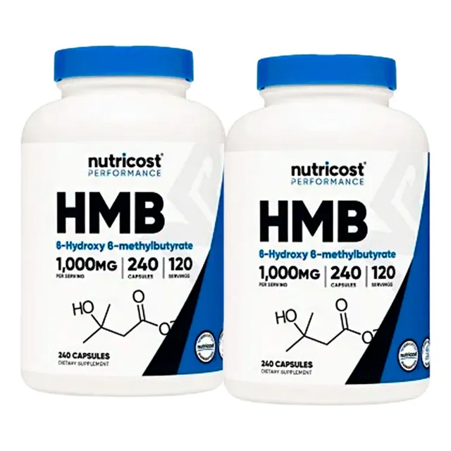 Hmb 1000mg Calcio Nutricost 240 Capsulas Pack X2