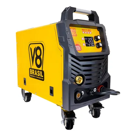 Mig 205i Multiprocesso Mig/mag/tig/eletrodo V8 Brasil Cor Amarelo Frequência 50/60Hz