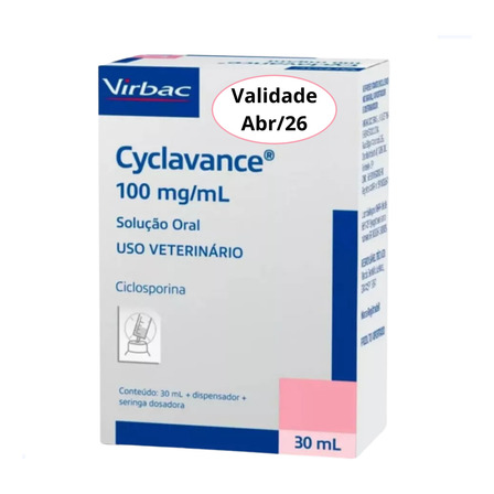 Cyclavance 100 Mg/ml Solução Oral 30ml Virbac Cães Pet Cyclavance 100 Mg/ml Solução Oral 30ml Virbac Cães Pet