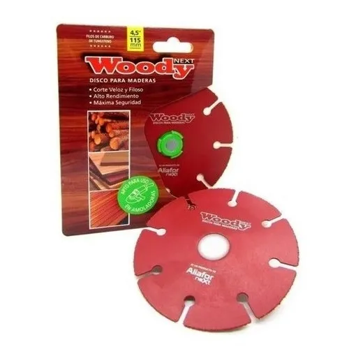 Disco De Corte Madera Woody Aliafor Amoladora 4 1/2 115 Mm