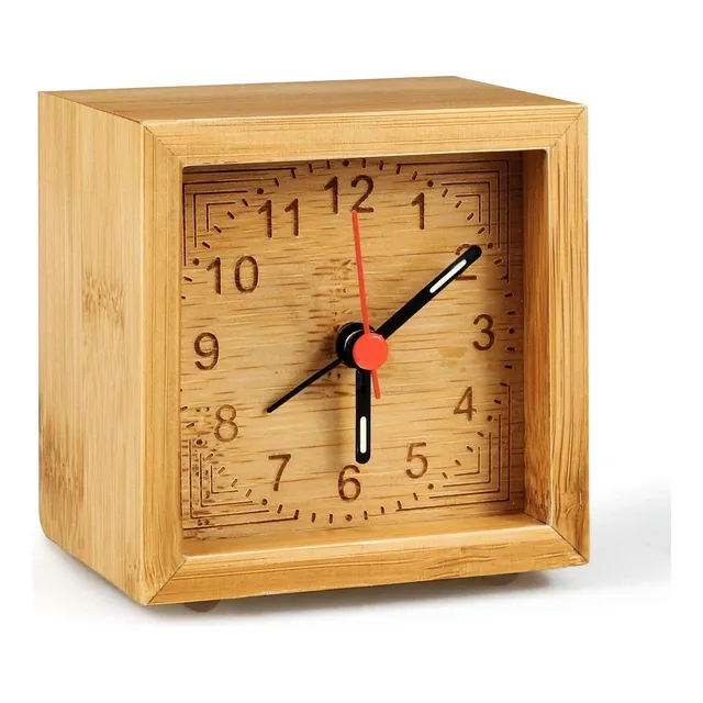 Reloj Despertador Madera Para Dormitorio Clasico Hecho Mano