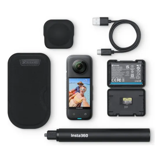 Camara Insta360 X3 Premium Kit Waterproof 360, 48mp 5.7k