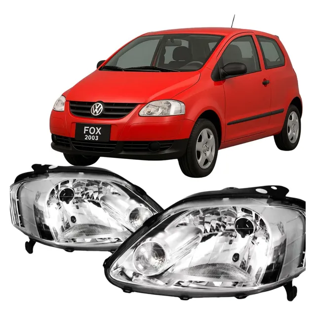 Par Farol Fox Spacefox 2003 04 A 2007 Foco Simples Cromado