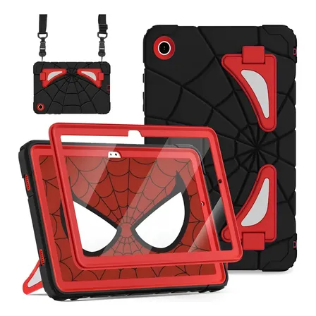 Capa Galaxy Tab A9+ Plus 11 Homem-aranha Design Único + Proteção Total Presente Para Crianças Preto/vermelho
