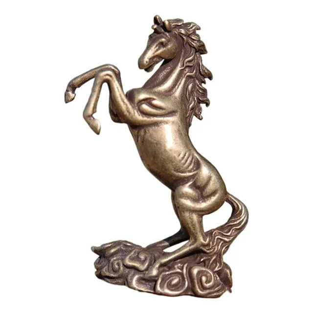 Ay 1pcs Estatua De Bronce Con Forma De Caballo Pequeña