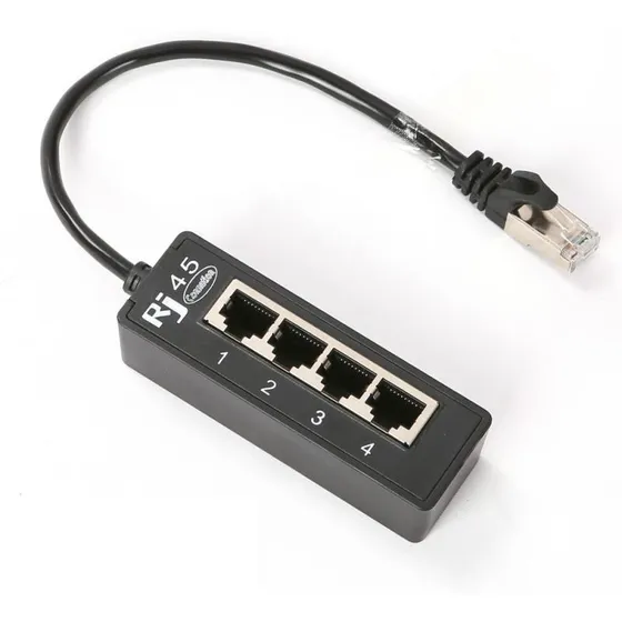 Splitter Ethernet Rj45 Cat6 (1 Puerto - 4 Salidas)