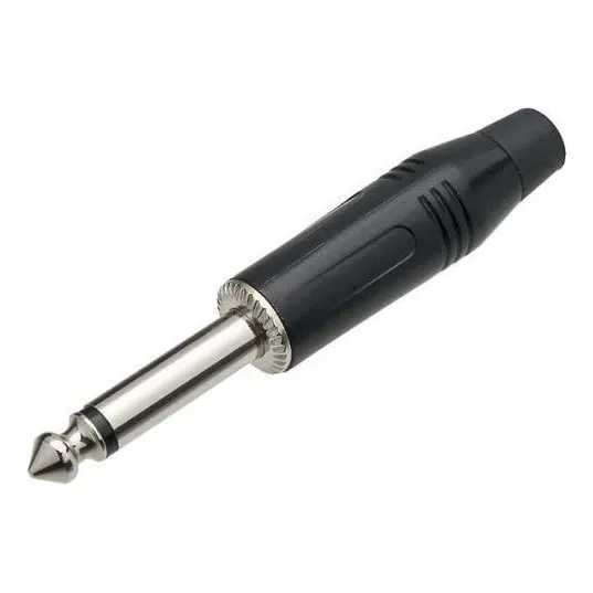Plug P10 Mono Mxt Profissional Similar Amphenol Preto