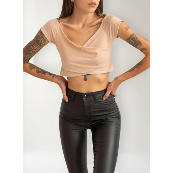 Top Nano Cruzado Lurex Gio #f13522
