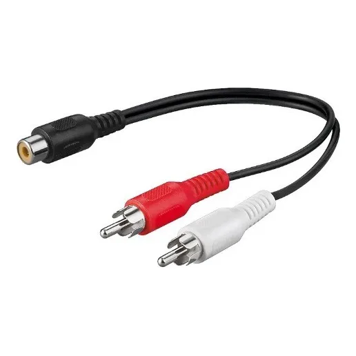 2 Cable Rca Tipo Y Conexión 1 Hembra 2 Machos Audio Sonido