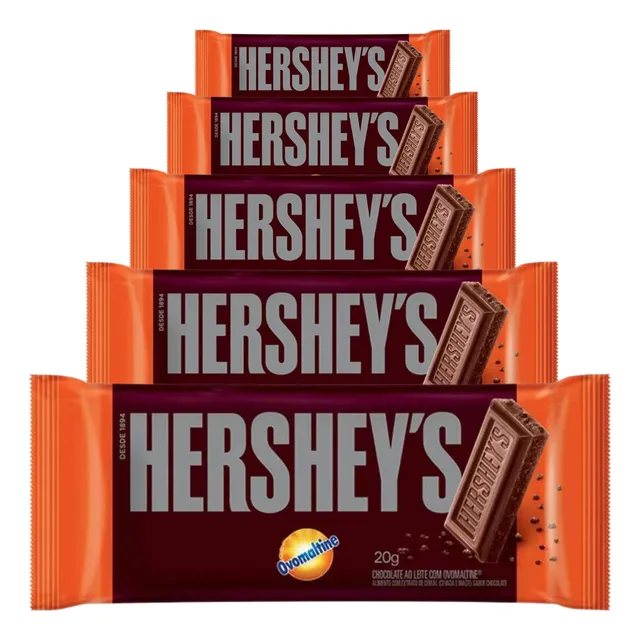 Chocolate Hersheys Ovomaltine, 5 Barras 20g.