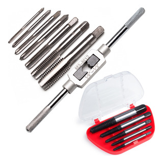 Kit Saca Parafuso Quebrado + Jogo De Machos Com Vira Macho Kit Saca Parafuso Quebrado + Jogo De Machos Com Vira Macho