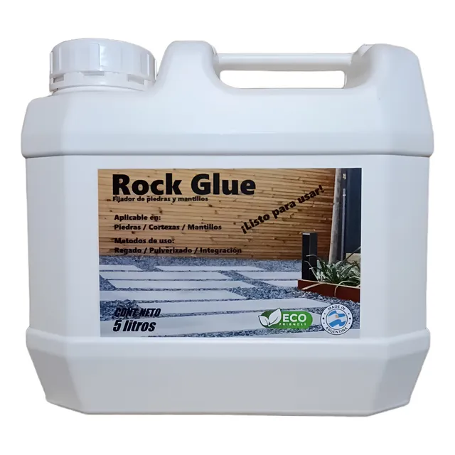 Rockglue Adhesivo Fijador Para Piedras Y Mantillos X 5litros