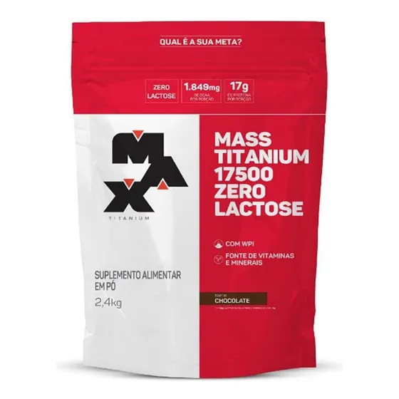 Max Titanium Mass Titanium 17500 Zero Lactose - Suplemento Em Pó - Sabor Chocolate