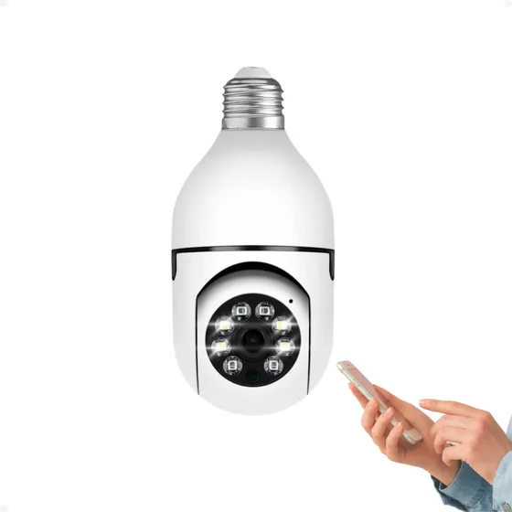 Camera Ip Inteligente Lampada Panoramica Yoosee Wifi Espiã