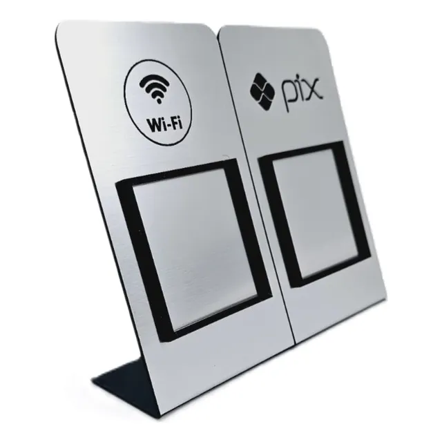  Display Placa Pix Wif Ou Instagram Qr Code Balcão De Vendas