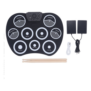 Set Eléctrico Roll Up Practice Drum Pad Portátil Y Ligero Set Eléctrico Roll Up Practice Drum Pad Portátil Y Ligero