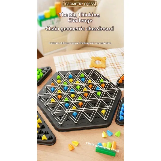 Juego De Mesa Ajedrez Con Cadena Interactivo Lógica Tablero