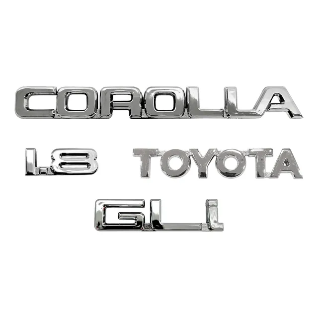 Kit Emblemas Corolla Sapito / Pantallita 1.8 ( 4 Piezas)