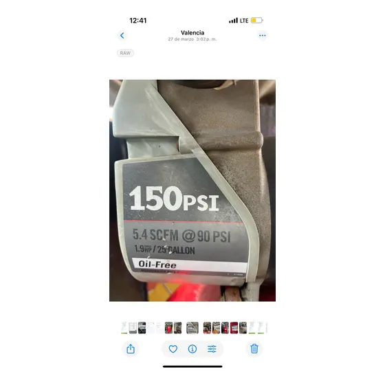 Compresor De Aire Porter Cable 2hp 110v 25gal Odontologico