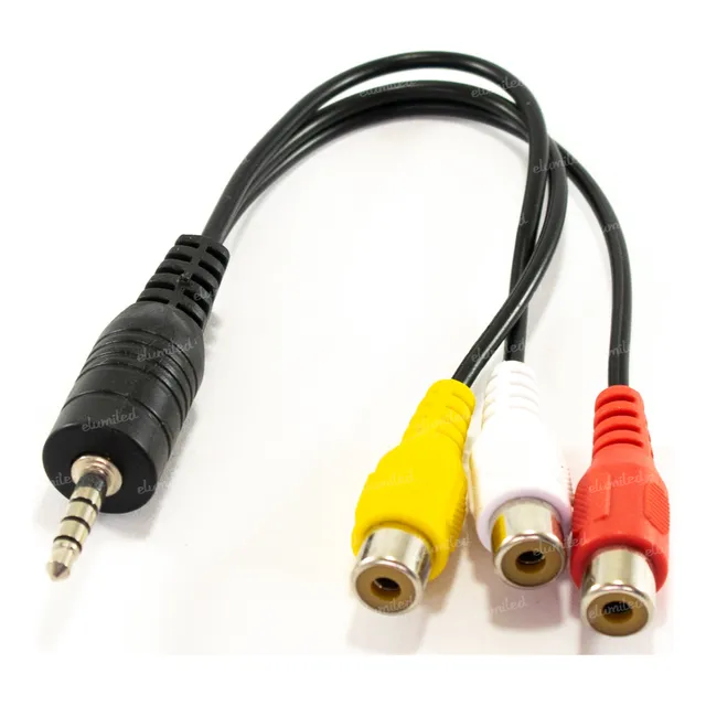 Cable Plug 3.5 17mm A Rca Hembra Audio Y Video