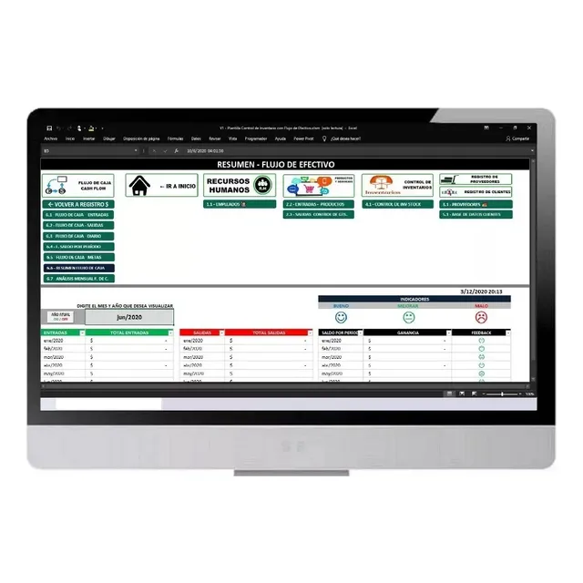 Plantilla De Control De Inventario Y Flujo De Caja Automatic