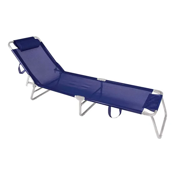 Silla Reposera Camastro Aluminio Mor Plegable Azul M