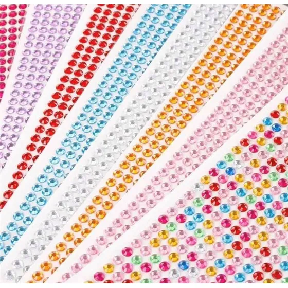 10 Piedras Strass Autoadhesiva X220u Maquillaje Rostro 5mm