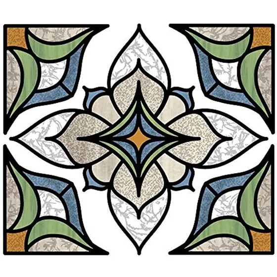 Película Para Vitrales Inhome Nh2415 Blue Alden, Verde