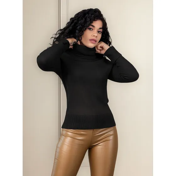 Chompa Claudia Lana Cashmere Cuello Tortuga Arma Tu Look