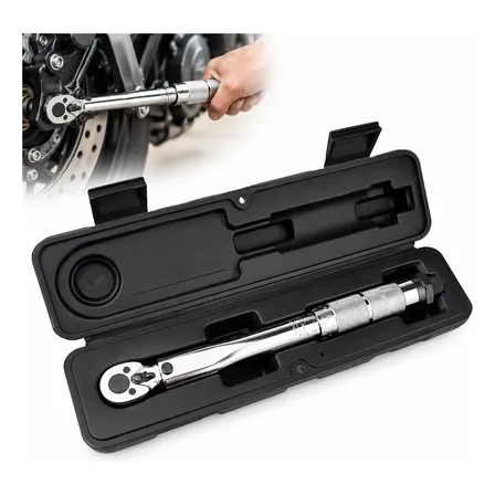 Torquimetro Estalo Para Soquete 1/4 5-25 Nm 0,5kg A 2,5kg Prateado
