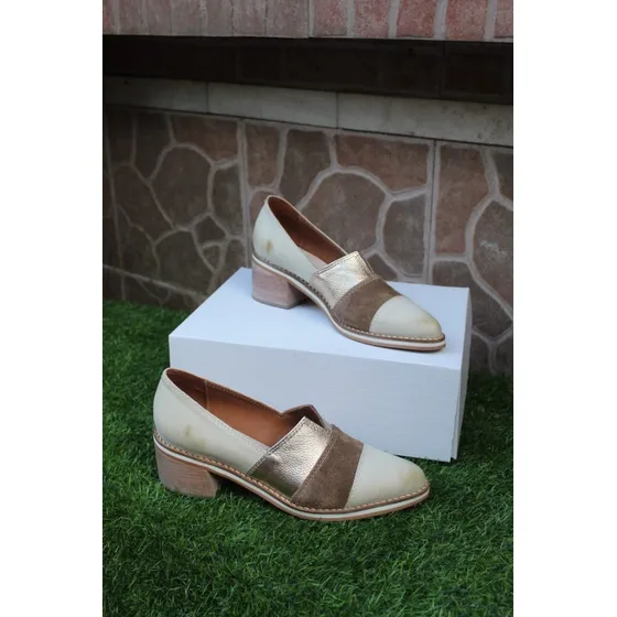 Zapato En Punta Taco Cuadrado Dama Cuero Legitimo-enora.uy