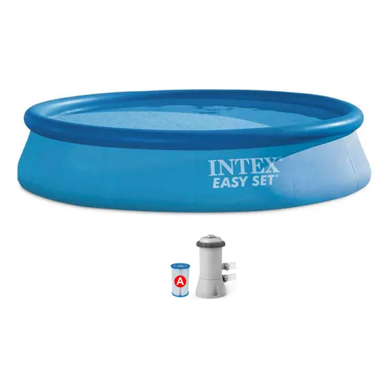 Piscina Inflable 396x84cm Redonda Con Filtro 7290lt Intex