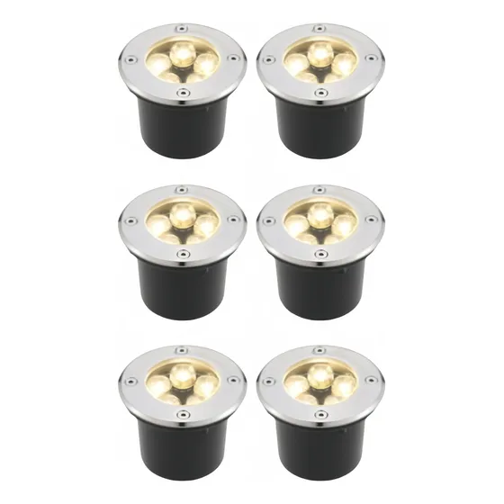 Lampara Empotrado Led Piso 5w Luz Blanca O Calida 6 Piezas