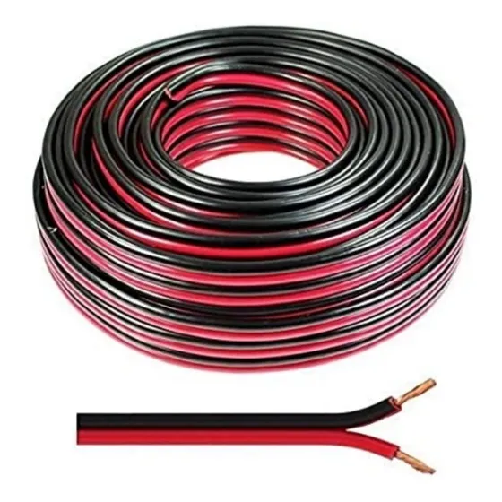 Cable Gemelo Diors 2x1 Mm X30 Metros Polarizado Rojo Y Negro