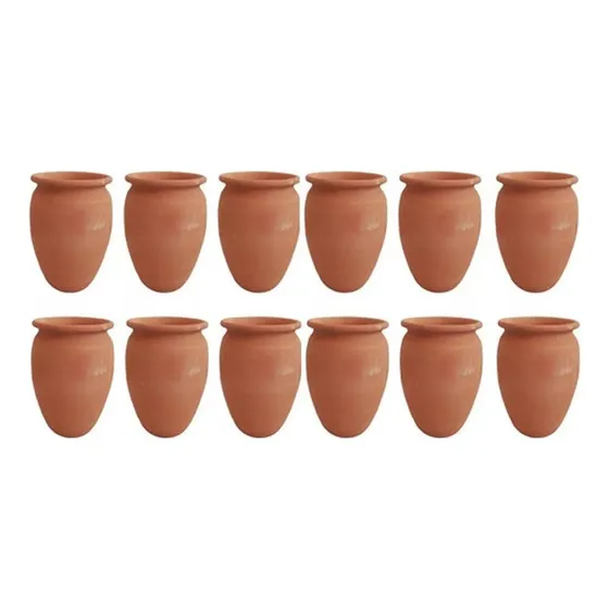 Cantarito De Barro Para Tequila Y Bebidas Set 12 Pzs De 400 