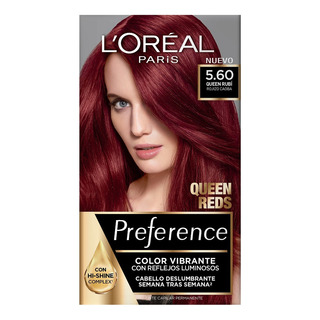 2 Pzs Loreal Tinte Permanente Dama Preference 5.60 Queen Rub 2 Pzs Loreal Tinte Permanente Dama Preference 5.60 Queen Rub