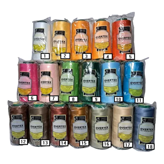 20 Conos De Hilo Overlock  De 5000 Yds.