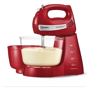 Batedeira Bella Massa Inox Red 60 Hz Mondial Premium B29np Batedeira Bella Massa Inox Red 60 Hz Mondial Premium B29np